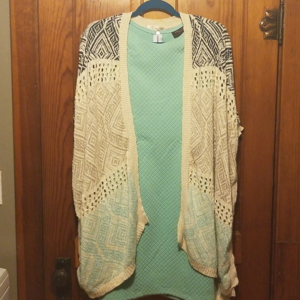 Knit kimono